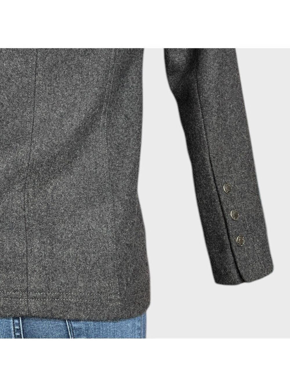 NEW Vans Womens XS PIKE Jacket Black Gray NWOT $128 Moto style Wool Punk Gothic - Picture 12 of 16
